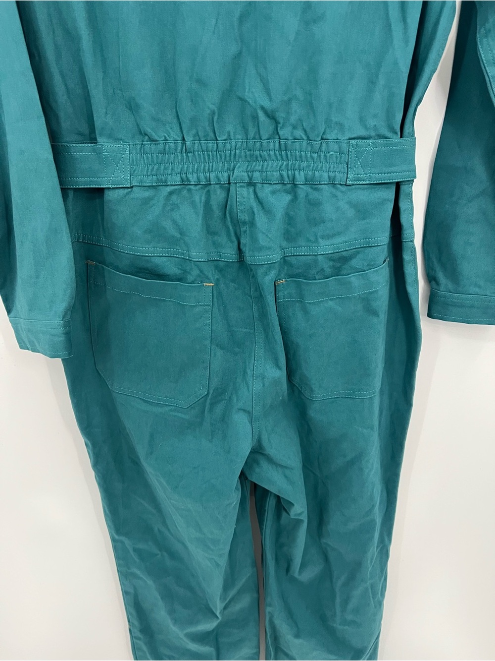Wildfang the Essential Teal Utility Long Sleeve Jumpsuit Coveralls - Picture 7 of 16